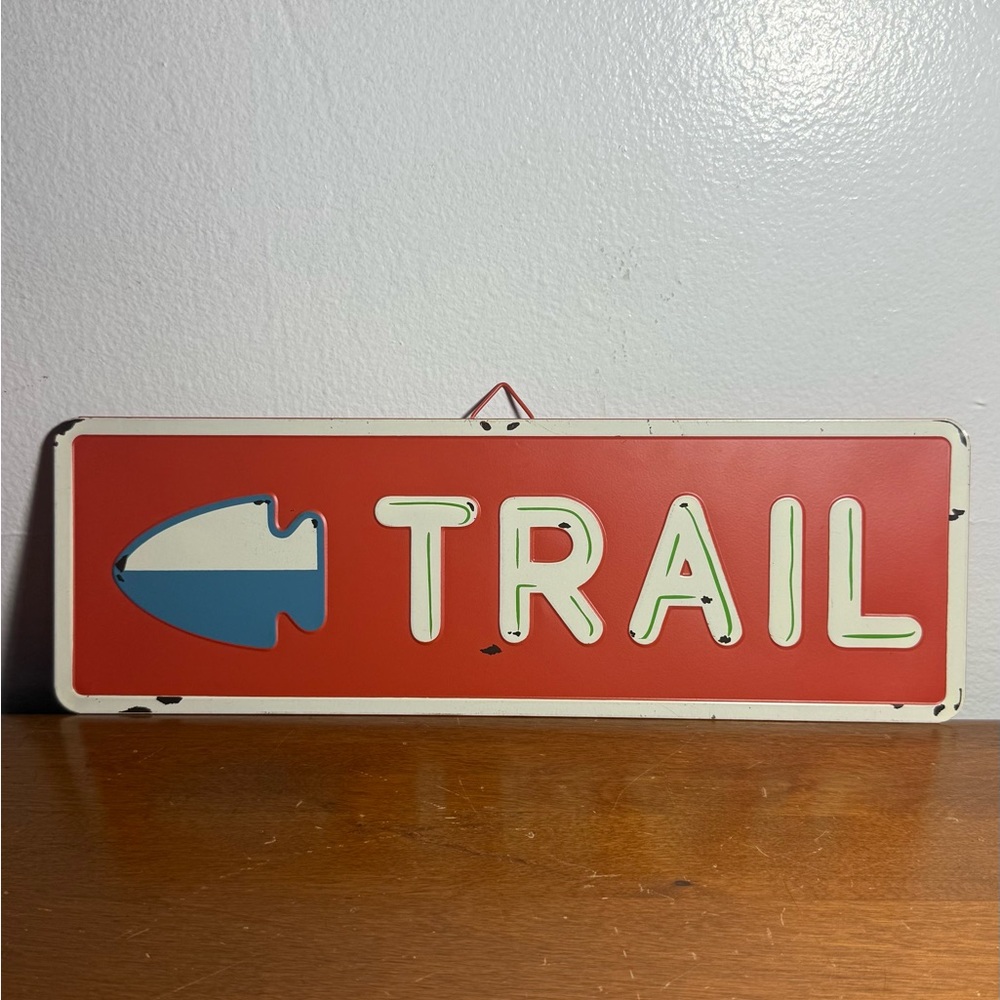 Ashland Trail Adventure Camping Hike Cabin Metal Decor Hanging Sign 15.25 x 5”